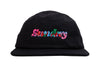 Sunday Classy Scribble Camper Hat (Black w/ Multicolor Embroidery)