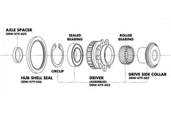 Odyssey Hexagram Cassette Hub Parts