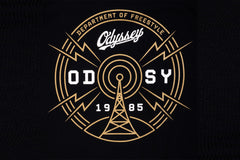 Odyssey Frequency Tee (Black w/ White + Metallic Gold Ink)