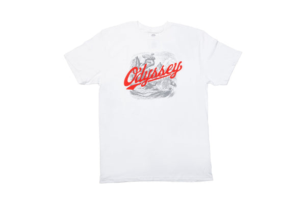 Odyssey Homer Tee (White with Gray and Red Ink)
