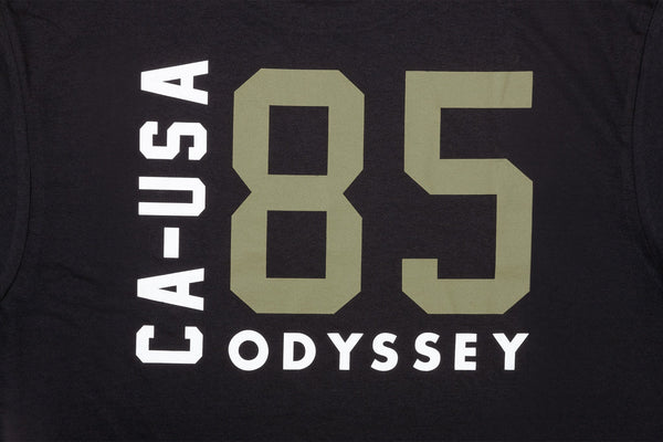 Odyssey Import Tee (Black with Olive Ink) | Full Factory Marketplace