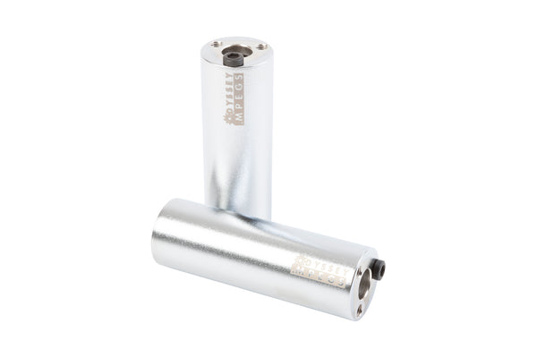 Paire De Chevilles BMX Odyssey MPEG 3-Position 14mm Chromées + Adaptateurs 3/8
