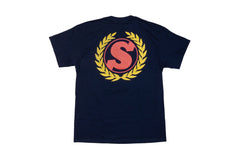 Sunday Winner's Wreath Tee (Navy with Red/Yellow Ink)