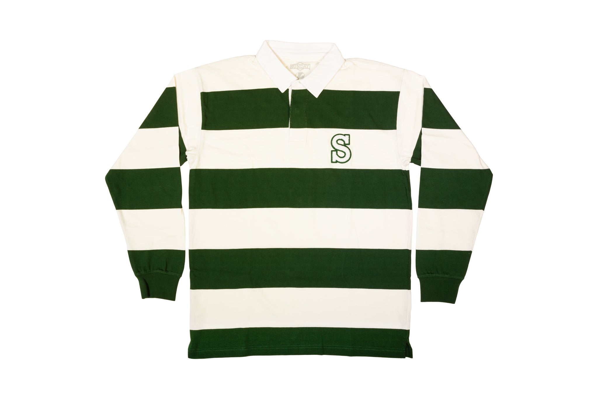 Sunday Game Rugby Long Sleeve (Off-White/Forest Green) Full Factory Marketplace