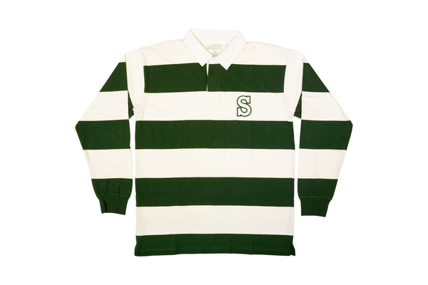 Sunday Game Rugby Long Sleeve (Off-White/Forest Green
