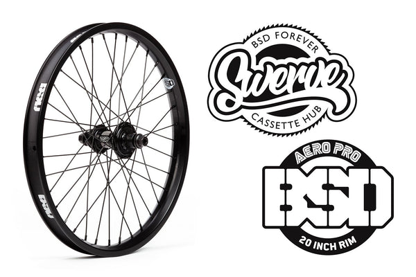 BSD Swerve + Aero Pro Cassette Wheel (Black) | Full Factory